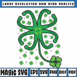 shamrock nurse st patricks day stethoscope heartbeat clover svg, shamrock stethoscope, st patricks day, digital download