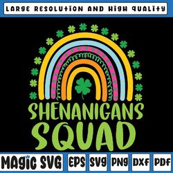 shenanigans squad st patrick's day rainbow shamrock svg, shenanigan squad svg, st patricks day, digital download
