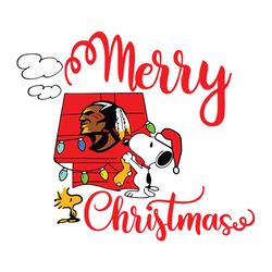 Nice Snoopy Merry Christmas Woodstock Washington Redskins NFL Svg, Football Svg, Cricut File