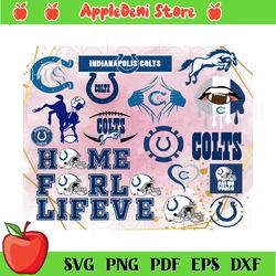 Indianapolis Colts Logos Svg Bundle, Nfl Football Svg, Football Logos Svg