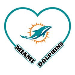 Dolphin Heart Svg, Sport Svg, Miami Dolphins Svg, Dolphins Football Team, Dolphins Svg, Miami Dolphins Svg, Super Bowl S