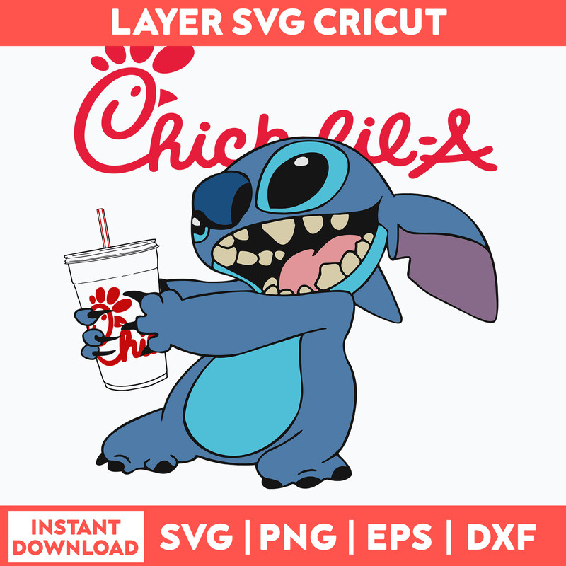 Stitch Chick Fil A Svg, Stitch Coffee Svg, Stitch Cartoon Svg, Png Dxf Eps File.jpg