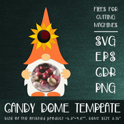 Gnome and Sunflower | Candy Dome Template