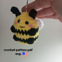 Crochet bee pattern,Amigurumi bee pattern,Crochet insect pattern