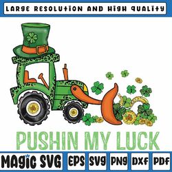 pushing my luck construction worker st patrick's day boys png, st. patrick's day png, st patricks day, digital download
