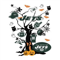 Tree Halloween New York Jets,NFL Svg, Football Svg, Cricut File, Svg