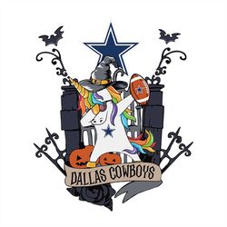Unicorn Halloween Dallas Cowboys, NFL Svg, Football Svg, Cricut File, Svg