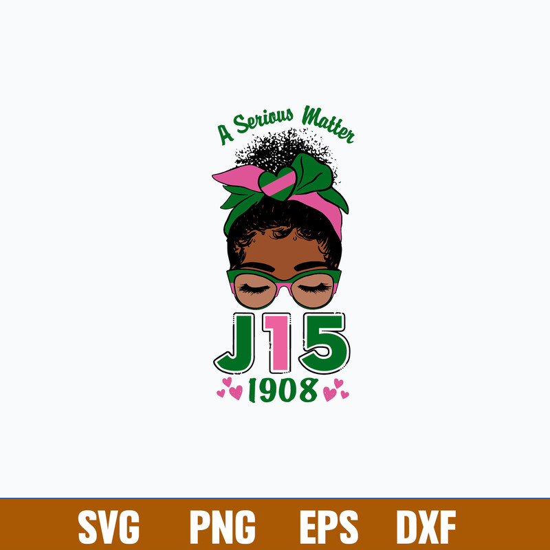 A Serious Matter J15 1908 Svg, Pink and Green Svg, Png Dxf Eps File.jpg