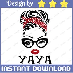 yaya svg, yaya birthday svg, yaya gift design, yaya face glasses svg png, yaya christmas png, digital download