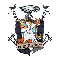 Unicorn Halloween Philadelphia Eagles, NFL Svg, Football Svg, Cricut File, Svg