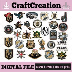 30 files vegas golden knights bundle svg, golden knights svg, nhl svg, nhl svg, hockey cricut, hockey logo svg, nhl down