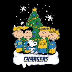 The Peanuts Movie Christmas Tree Fans Los Angeles Chargers, NFL Svg, Football Svg, Cricut File, Svg