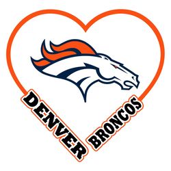Broncos Heart Svg, Sport Svg, Denver Broncos Svg, Broncos Svg, Super Bowl Svg, Denver Football, Broncos Fan, Broncos Nfl