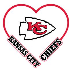 Chiefs Heart Svg, Sport Svg, Kansas City Chiefs Svg, Chiefs Football Team, Chiefs Svg, KC Svg, Super Bowl Svg, Football
