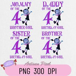 personalized name and age png, vampirina birthday png, custom family matching png, kids party png