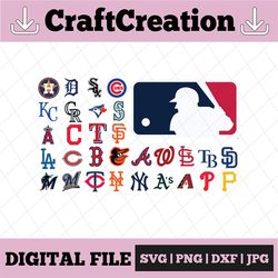 mlb logo svg bundle – baseball logo–mlb logo mlb svg vector printable cut files clipart digital download