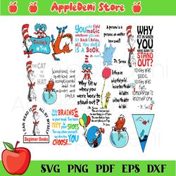 dr seuss quotes svg bundle, dr seuss svg, cat in the hat svg, thing 1 thing 2 svg, dr seuss quotes, dr seuss book svg, d