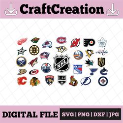 nhl logo svg bundle – hockey league logo–nhl logo nhl svg vector printable cut files clipart digital download