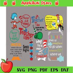 Dr Seuss Quotes Svg Bundle, Dr Seuss Svg, Green Eggs And Ham, Cat In The Hat Svg, Thing 1 Thing 2 Svg, Dr Seuss Quotes,