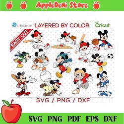 Mickey Mouse Sports SVG Bundle