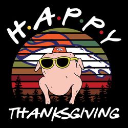 Happy Turkey Thanksgiving Denver Broncos,NFL Svg, Football Svg, Cricut File, Svg
