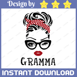gramma svg, gramma birthday svg, gramma gift design, gramma face glasses svg png, gramma christmas png, digital download