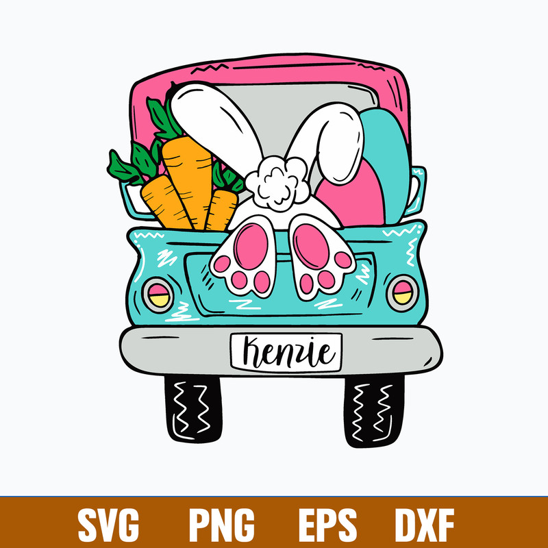 Bunny Truck Svg, Bunny Svg, Png Dxf Eps File.jpg