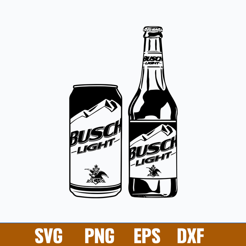 Busch Light Bottle And Can Svg, Busch Light Svg, Png Dxf Eps File.jpg