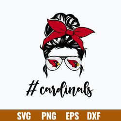 cardinals red solid bow messy bun svg, mom life svg, messy bun svg, png dxf eps file