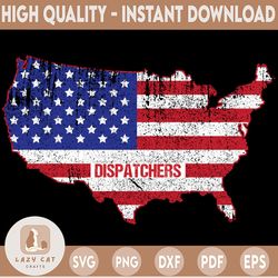Dispatchers America Map svg, 911 Dispatchers svg, Dispatcher Svg Design Cricut Printable Cutting File
