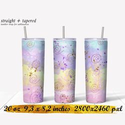 Abstract spiral tumbler,Unicorn tumbler,Skinny tumbler wrap,alcoholic ink tumbler,20 oz skinny tumbler