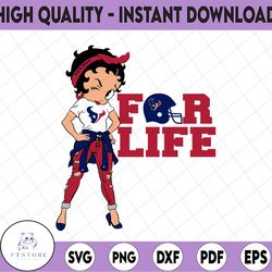 betty boop texans for life fan inspired png for sublimation, betty boop bundle, digital download