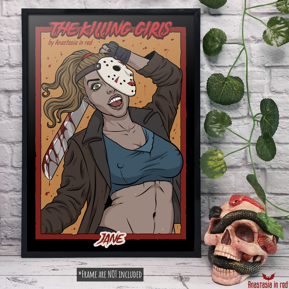 Jane, horror movie art print