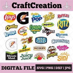 25 png images | popular chip and juice brand logos digital download instant download| juice brands| chip brands| doritos