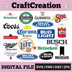 beer logos bundle | svg png eps | layered vector file | party | 18 different designs