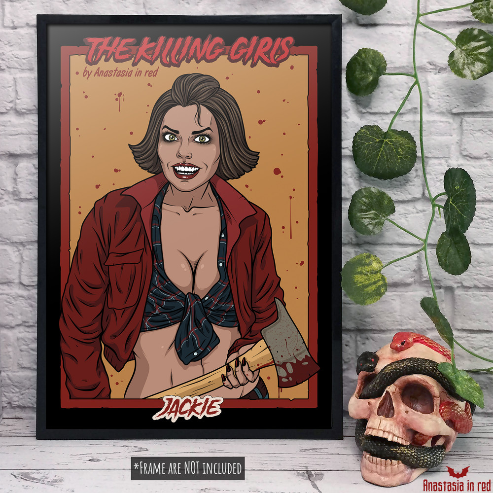 Jackie, horror movie art print