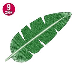 tropical leaf embroidery design, machine embroidery design, instant download