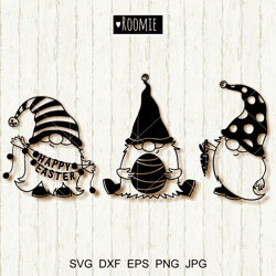 easter gnomes svg, easter svg, happy easter clipart, easter shirt design sublimation, easter egg  dxf png cutfile spring