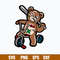 Gangster Teddy Bear Bat Tricycle Smoking Cigarette Cigar Svg, Bear Funny Svg, Png Dxf Eps File.jpg