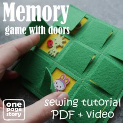 Felt Memory game. PDF tutorial