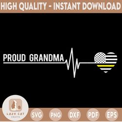 thin gold line 911 dispatchers proud grandma svg, dispatcher svg, 911 dispatcher design cricut printable cut file