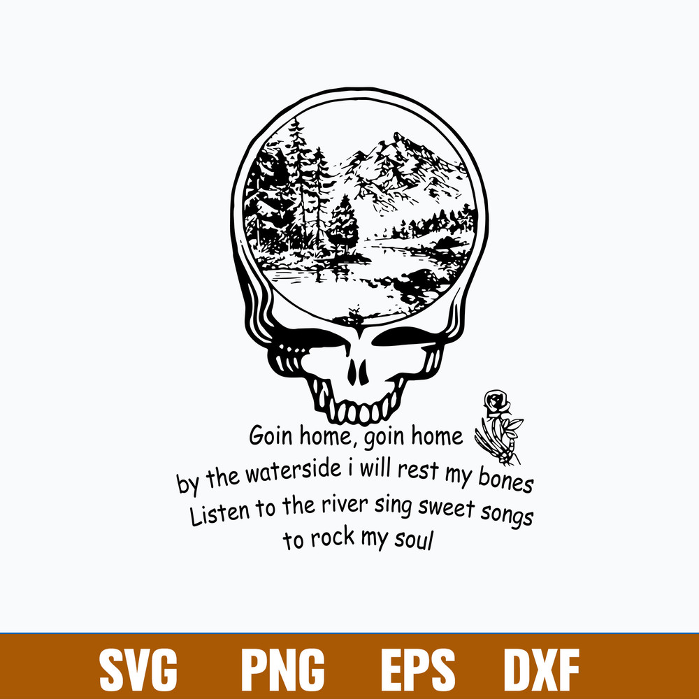 Grateful Dead Goin Home Svg, Skull Svg, Png Dxf Eps File.jpg