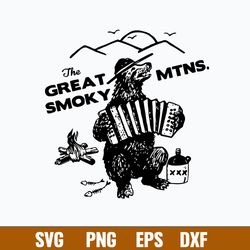 great smoky mountains svg, national park svg, smokey the bear svg, png dxf eps file