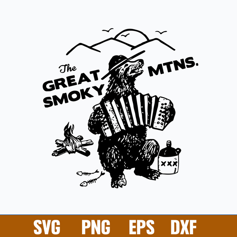 Great Smoky Mountains Svg, National Park Svg, Smokey The Bear Svg, Png Dxf Eps File.jpg
