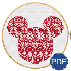 Nordic mouse - cross stitch pattern