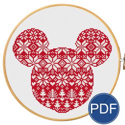 nordic mouse - cross stitch pattern