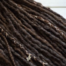 READY to ship! Synthetic Dreads Brown Set SE Dreadlocks Extensions