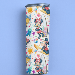 beach minnie premium skinny tumbler wrap 20 ounce tumbler wrap png clipart image seamless image