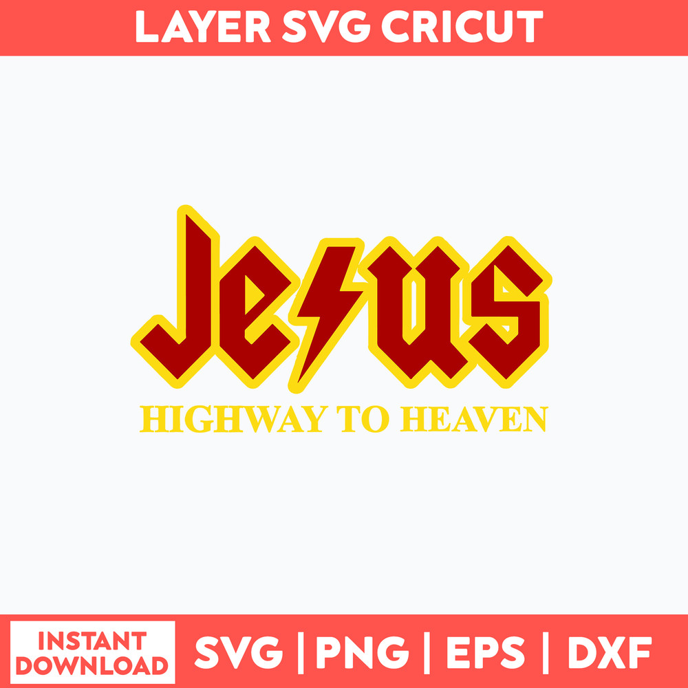 Jesus Hightway To Heaven Svg, Jesus Svg, Png Dxf Eps File.jpg