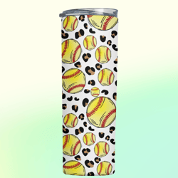 cheetah softball leopard premium skinny tumbler wrap 20 ounce tumbler wrap png clipart image seamless image
